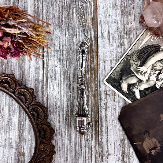 Sticks & Stones Collection- Garden Quartz Crystal Necklace in Silver