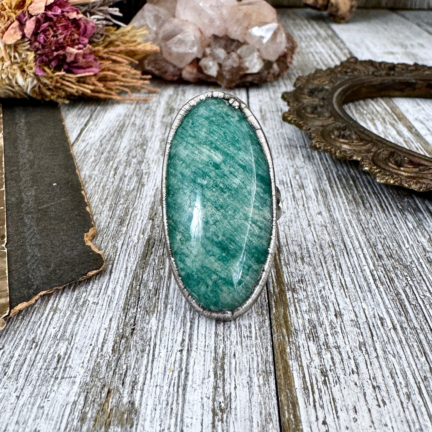 Aquamarine Ring Size 8.5 / Foxlark Crystal Jewelry Collection