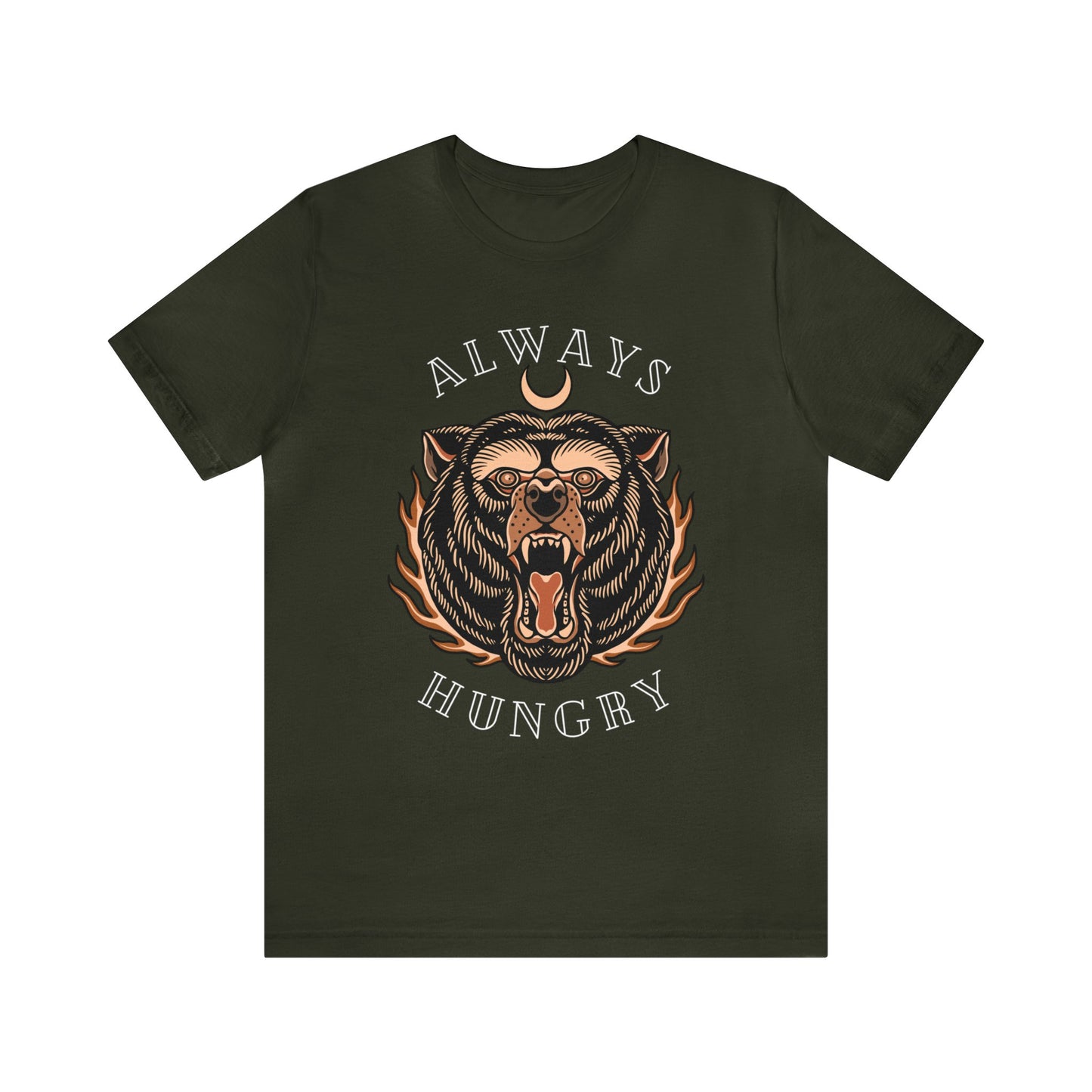 Always Hungry Bear Tattoo T-shirt / Traditional Tattoo Tee Shirt / Punk Rock Clothing Tshirt Rockabilly Psychobilly Freak Goth - Foxlark Crystal Jewelry