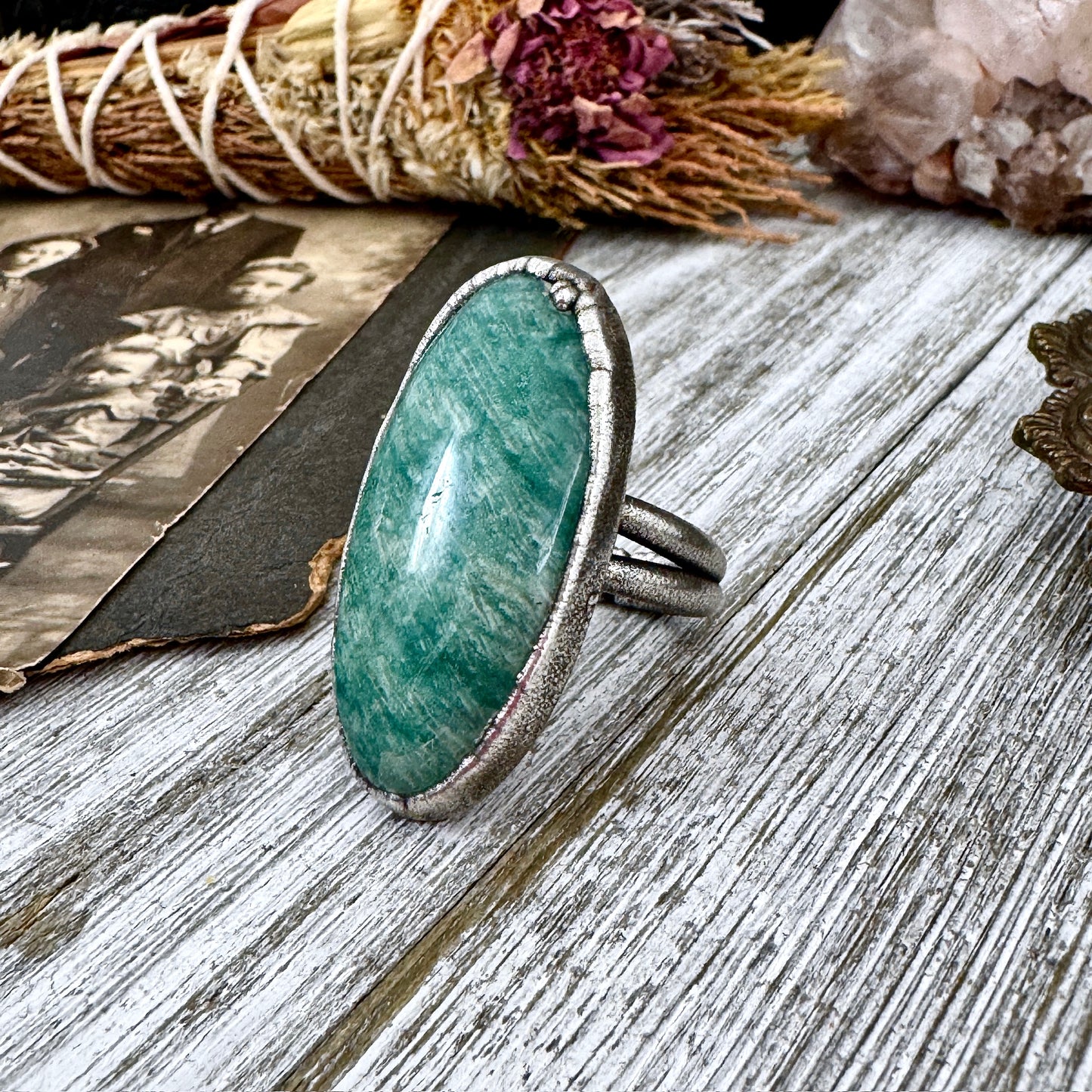 Aquamarine Ring Size 8.5 / Foxlark Crystal Jewelry Collection