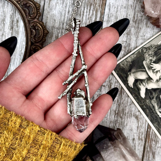 Raw Vera Cruz Amethyst Crystal Necklace in Silver / Sticks & Stones Collection