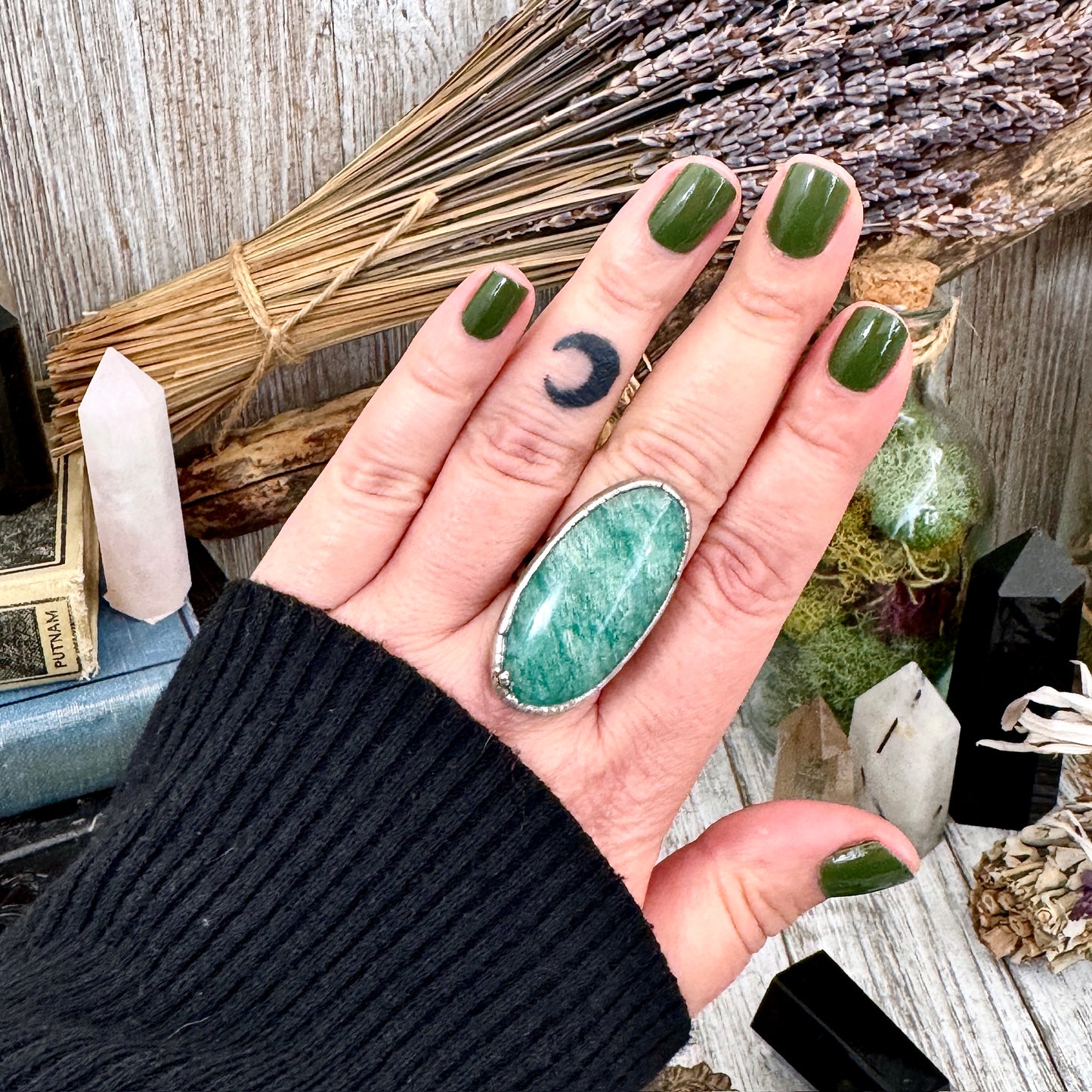 Aquamarine Ring Size 8.5 / Foxlark Crystal Jewelry Collection