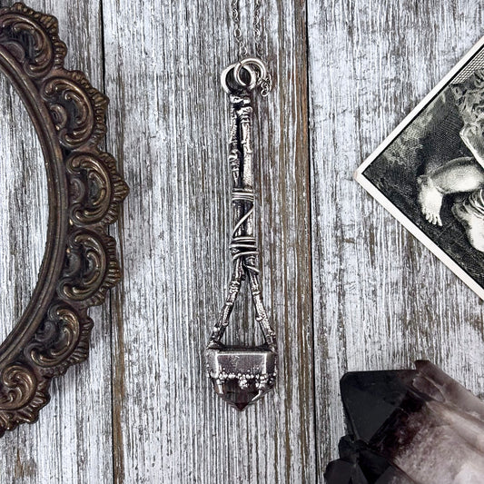 Garden Quartz Crystal Necklace in Silver /Sticks & Stones Collection