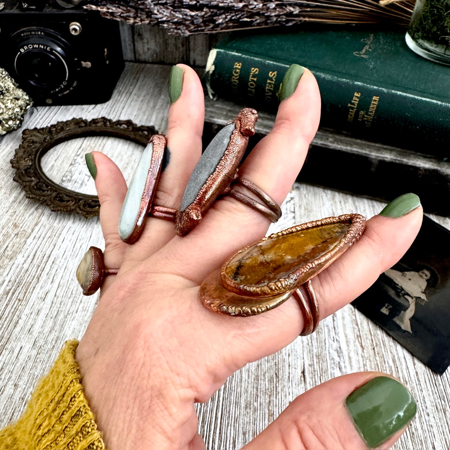 Size 8 Copper / Silver FLASH SALE - NEW or Discontinued or Imperfect Jewelry - # 184 - 187
