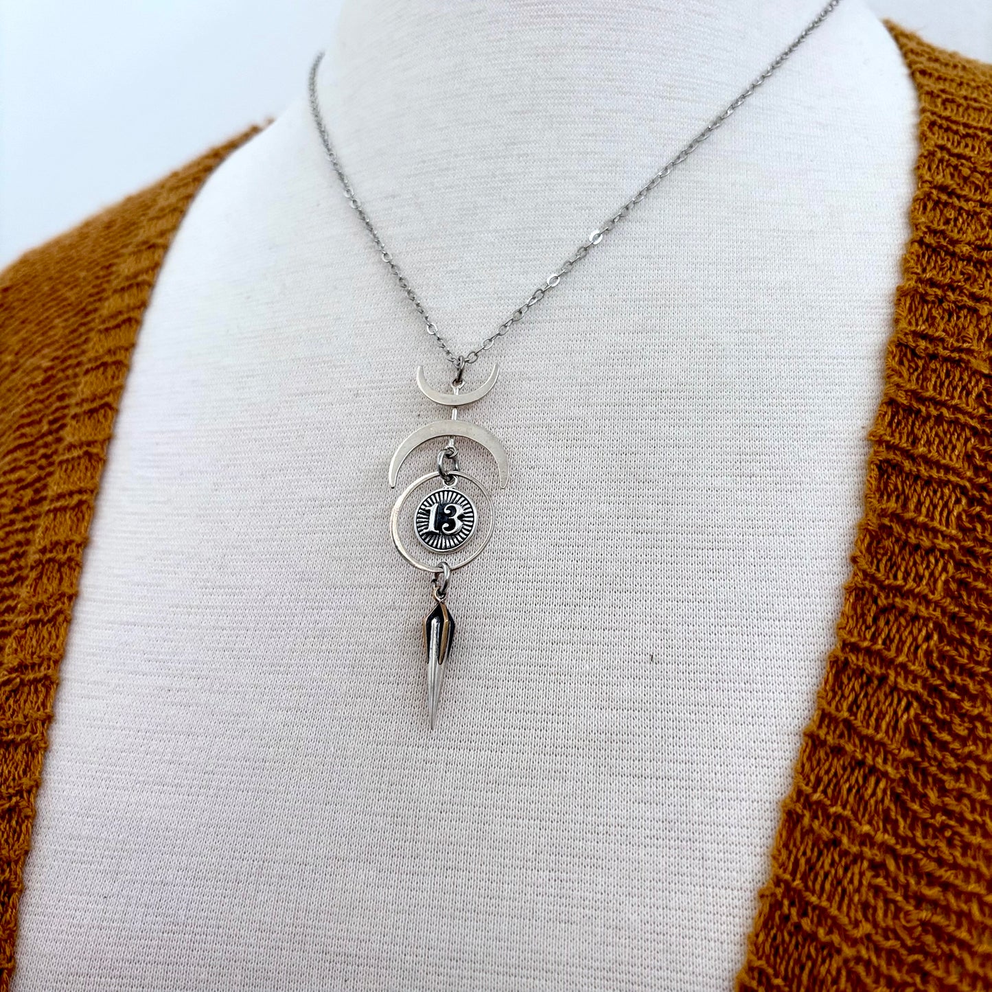 Thirteen Moon Talisman Necklace / Talisman Collection-Sterling Silver
