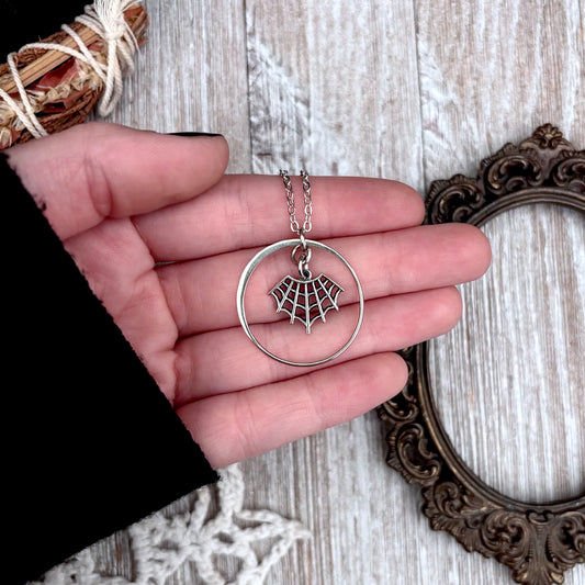 Spider Web Talisman Necklace / Talisman Collection-Sterling Silver