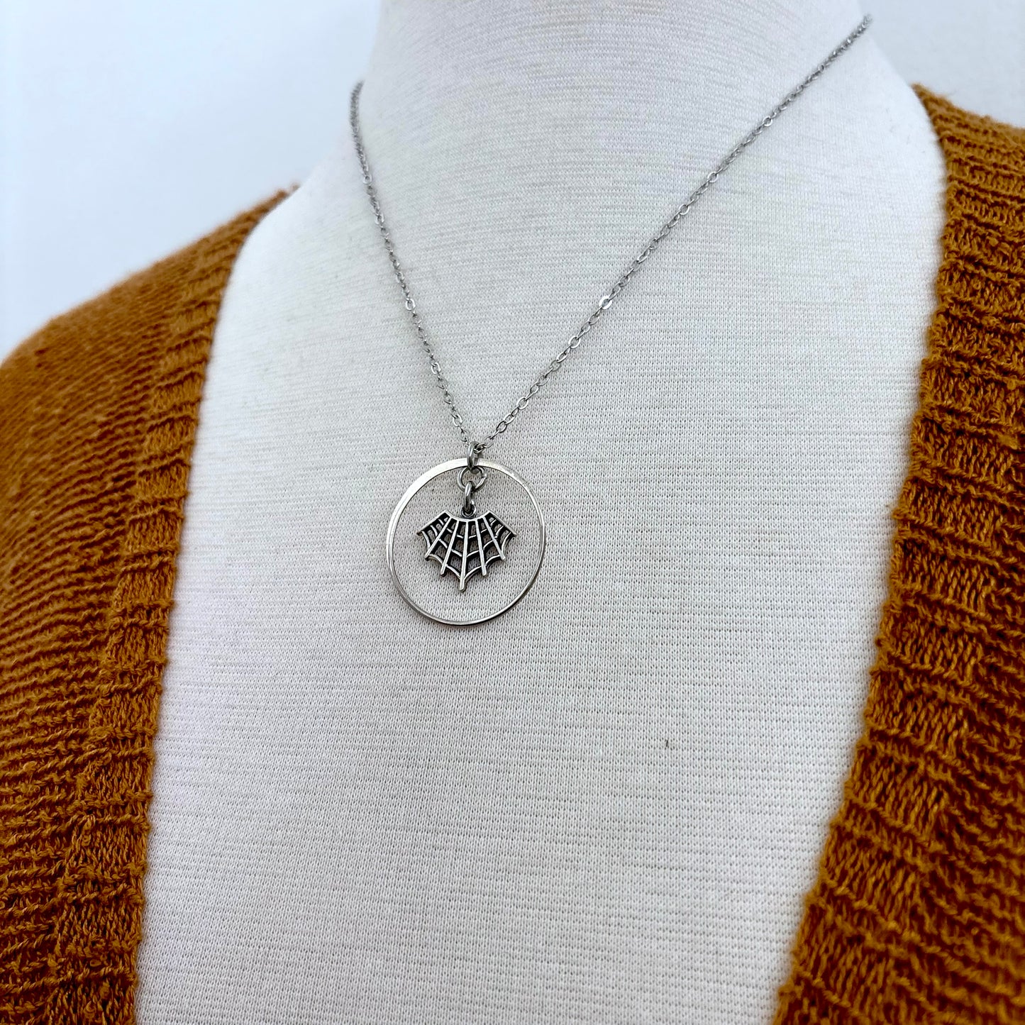 Spider Web Talisman Necklace / Talisman Collection-Sterling Silver