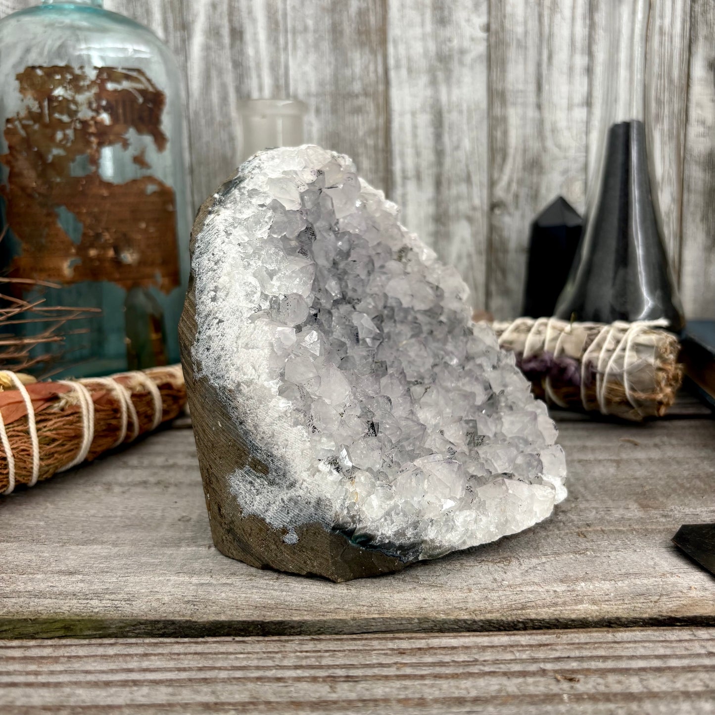 Large Self Standing Amethyst Geode Crystal Cluster / FoxlarkCrystals