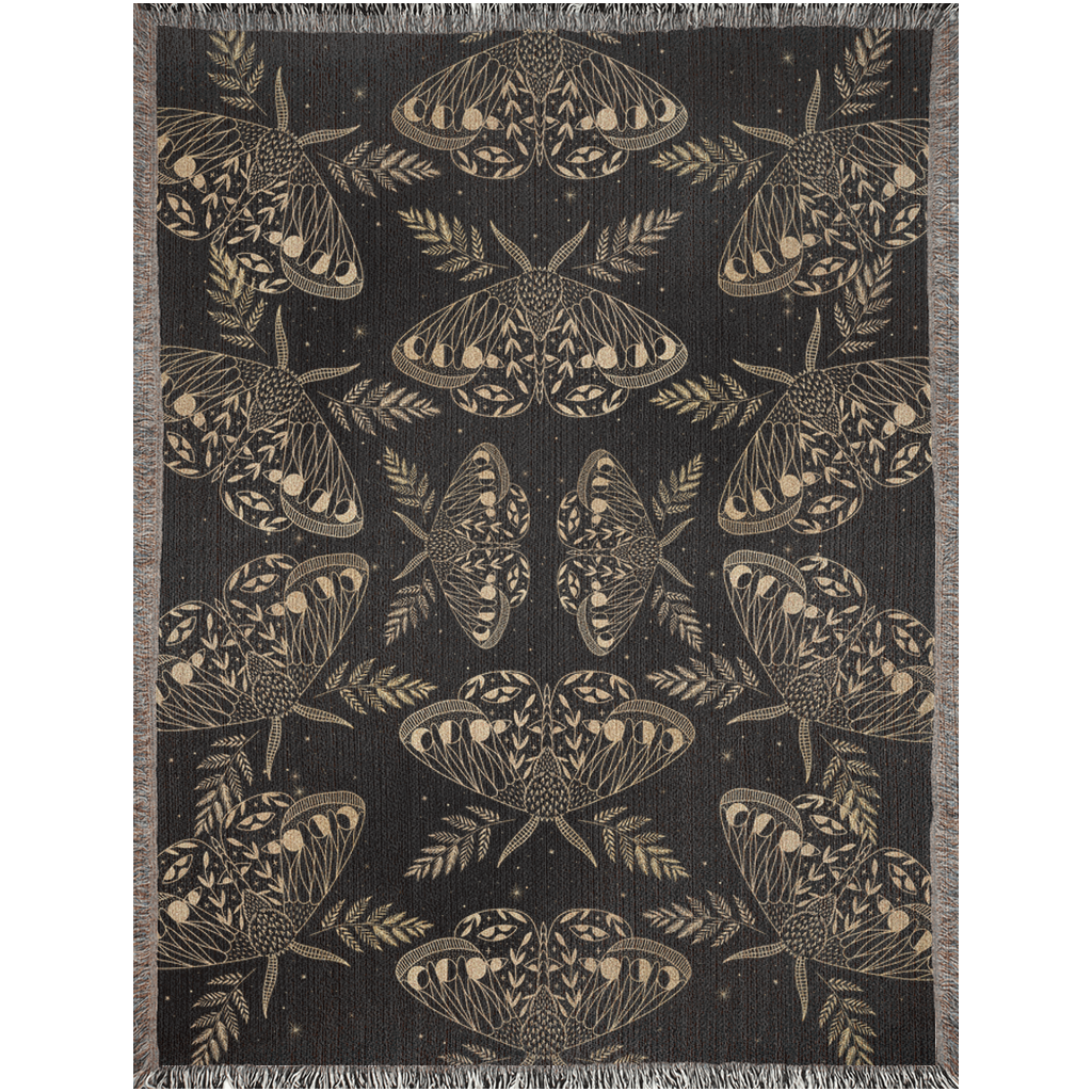 Mythical Moths - Woven Blanket - Foxlark Crystal Jewelry