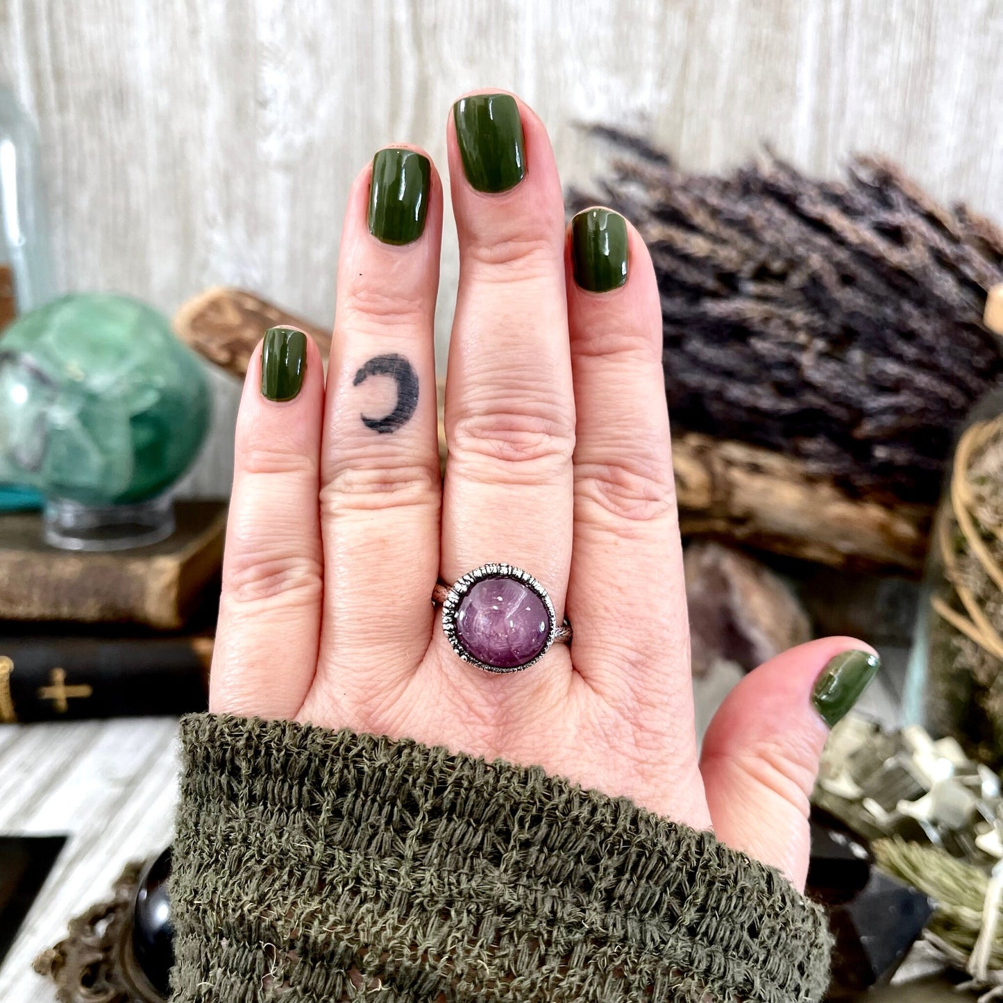 Bohemian Jewelry, Bohemian Ring, Crystal Jewelry, Crystal Ring, Electroform Jewelry, Etsy ID: 1599114934, Foxlark Alchemy, Gemstone Jewelry, Gothic Jewelry, Handmade Jewelry, Jewelry, Rings, Silver Jewelry, Star Ruby Jewelry, Star Ruby Ring, Statement Rin