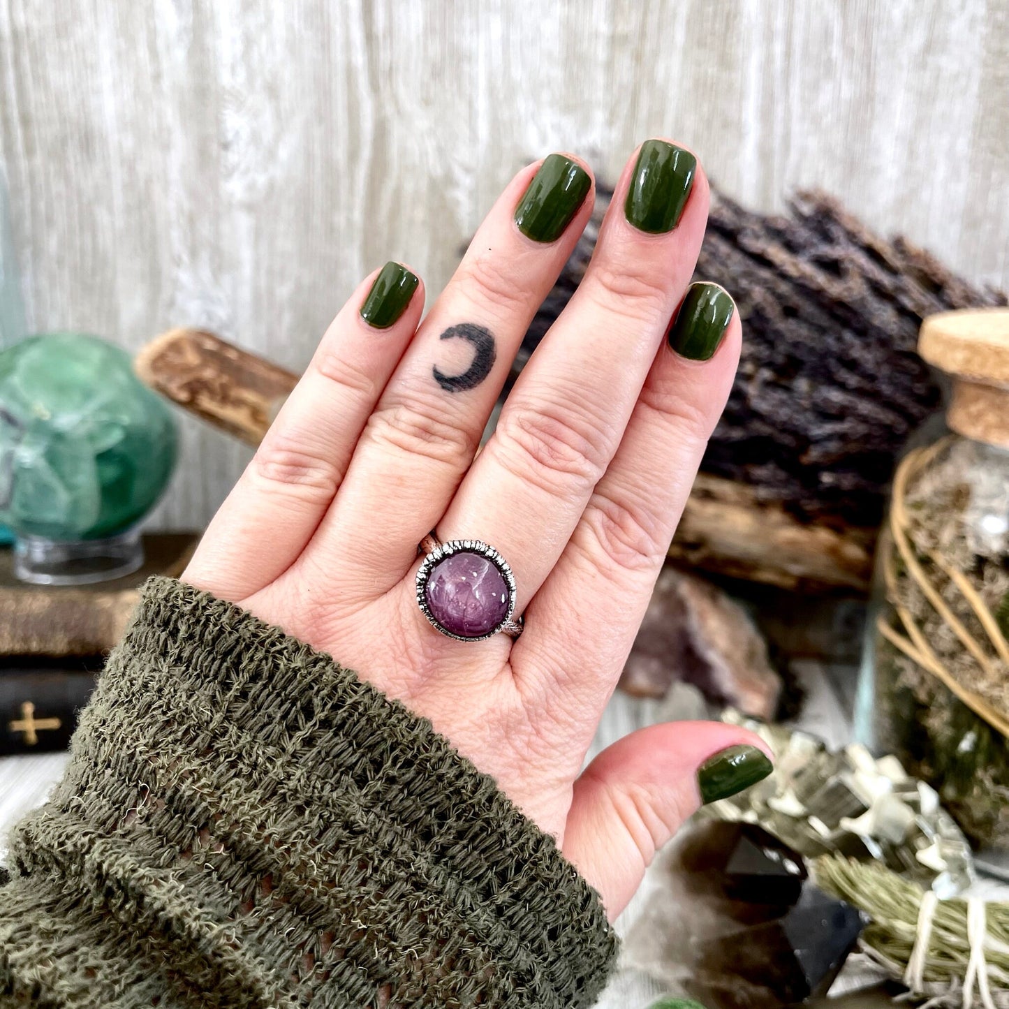 Bohemian Jewelry, Bohemian Ring, Crystal Jewelry, Crystal Ring, Electroform Jewelry, Etsy ID: 1599114934, Foxlark Alchemy, Gemstone Jewelry, Gothic Jewelry, Handmade Jewelry, Jewelry, Rings, Silver Jewelry, Star Ruby Jewelry, Star Ruby Ring, Statement Rin