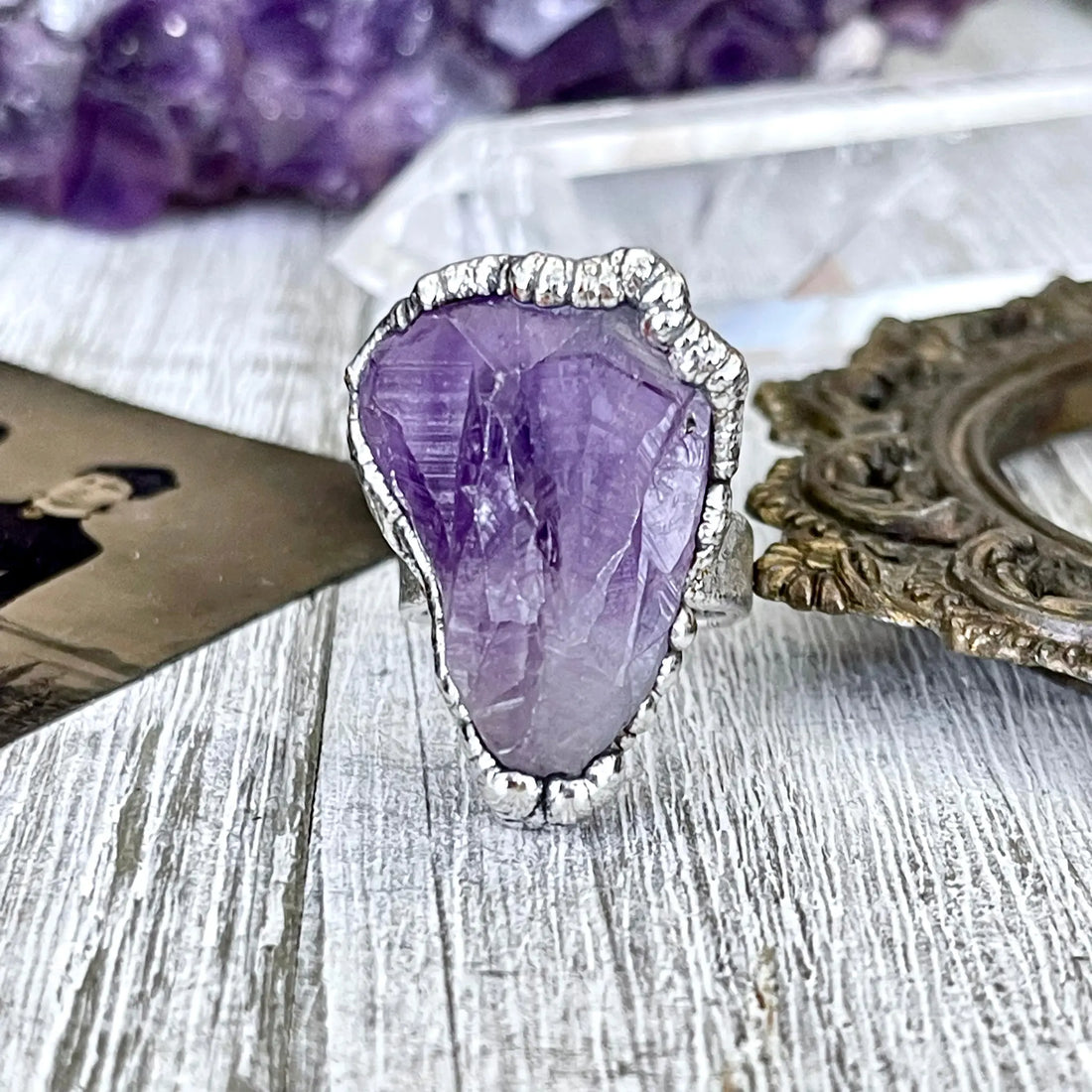 Amethyst Foxlark Crystal Jewelry