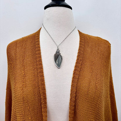 Multi Stone Peach Moonstone Imperial Jasper Necklace Silver / Foxlark Collection