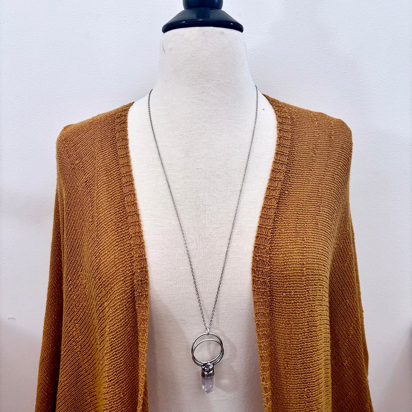 Big Raw Vera Cruz Amethyst Necklace in Fine Silver / Foxlark Collection - One of a Kind