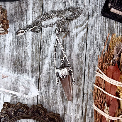 Rutilated Quartz Crystal Necklace in Silver / Sticks & Stones Collection