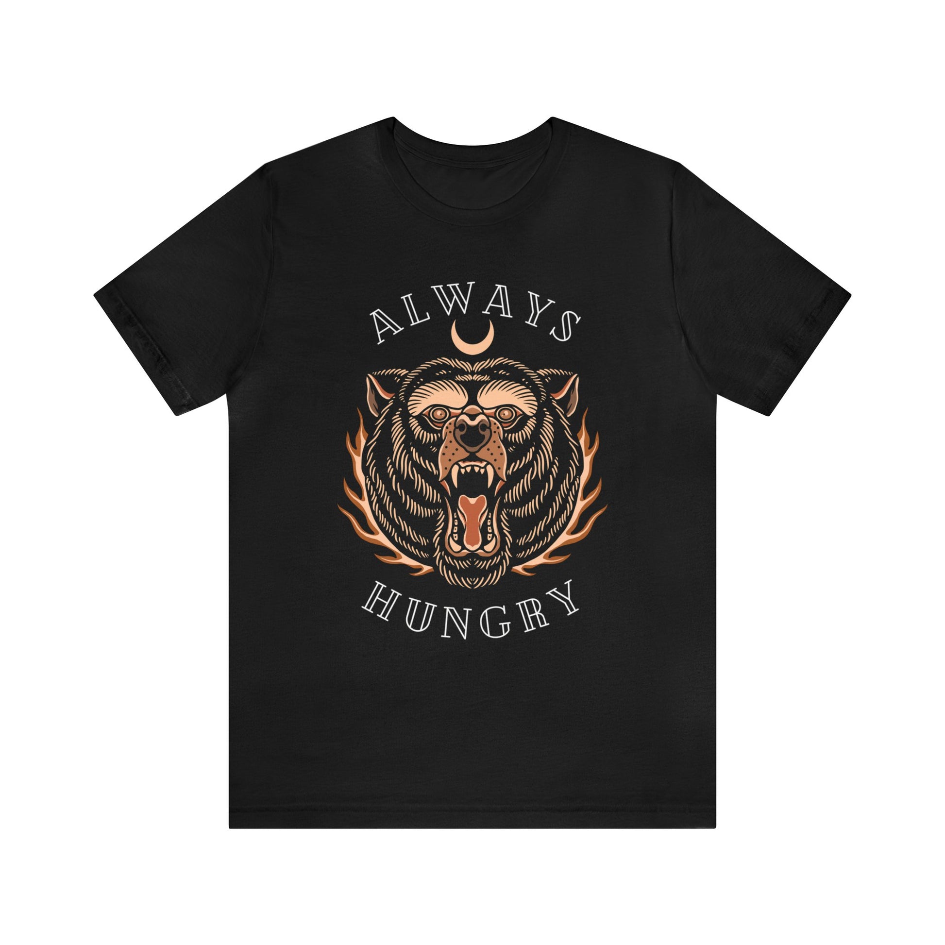 Always Hungry Bear Tattoo T-shirt / Traditional Tattoo Tee Shirt / Punk Rock Clothing Tshirt Rockabilly Psychobilly Freak Goth - Foxlark Crystal Jewelry