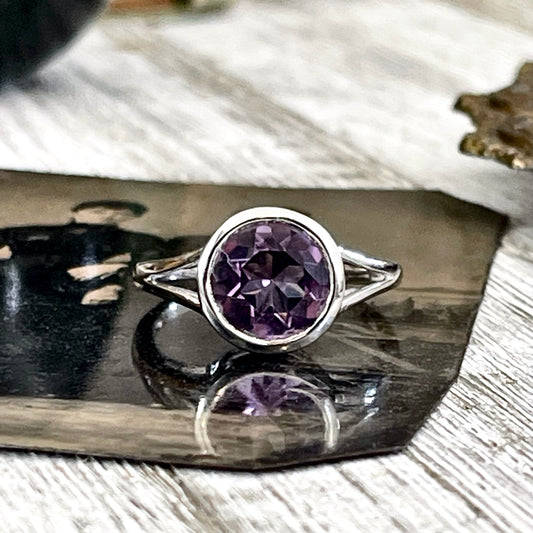 Dainty Amethyst Ring Set in Sterling Silver / Curated by FOXLARK Collection