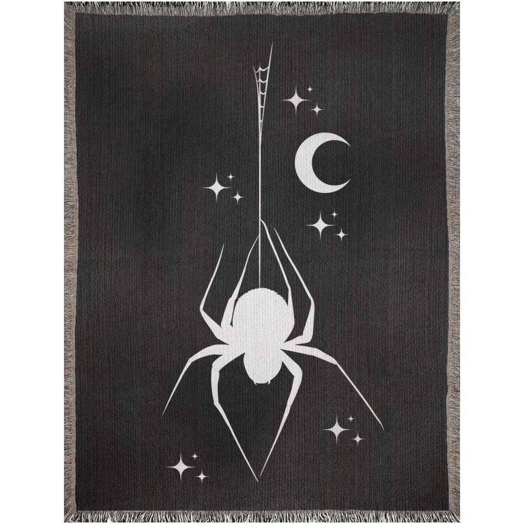 Spider and Moon - Woven Blanket