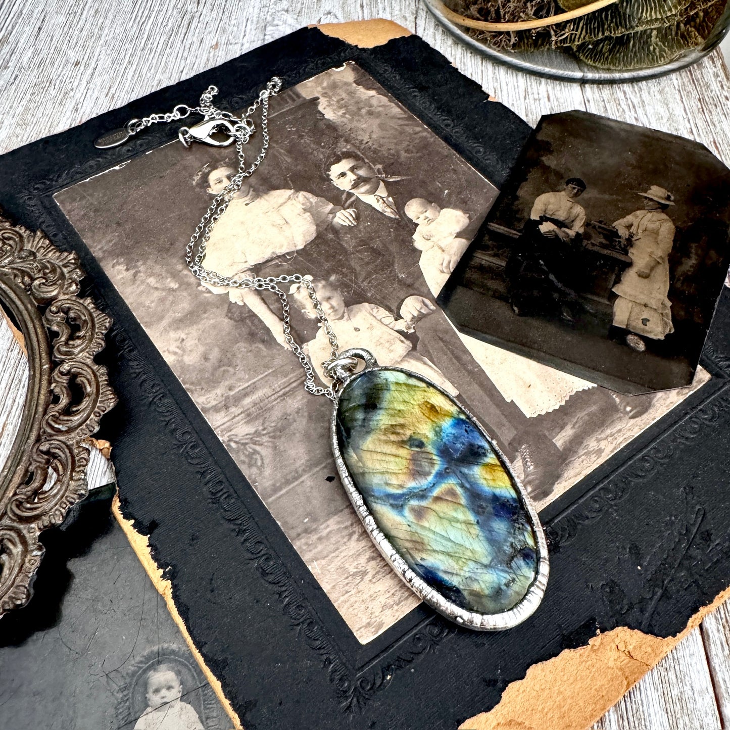 The Colossal Collection - Blue Labradorite Necklace in Fine Silver / One of a Kind