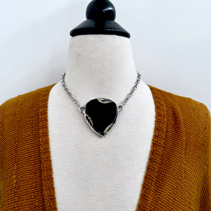The Colossal Collection - Dendritic Agate Crystal Necklace Fine Silver / Foxlark Collection
