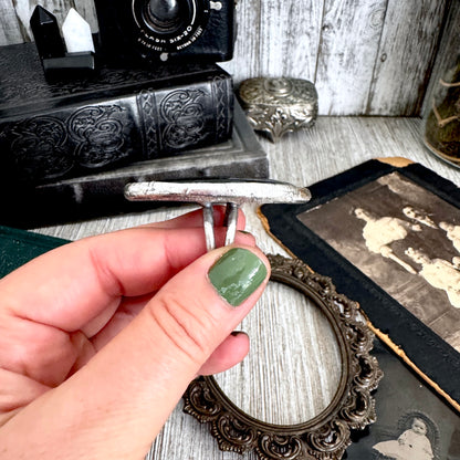 The Colossal Collection - Labradorite Crystal Ring Fine Silver Size 8 / Foxlark Collection - One of a Kind