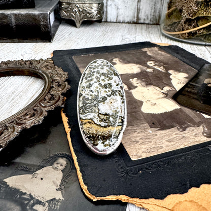 The Colossal Collection - Ocean Jasper Ring Set in Fine Silver Size 7 / One of a Kind FOXLARK