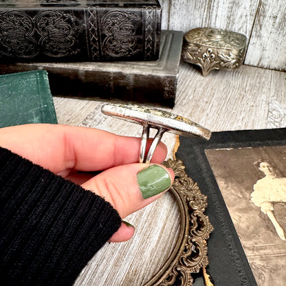 The Colossal Collection - Ocean Jasper Ring Set in Fine Silver Size 7 / One of a Kind FOXLARK