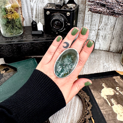 The Colossal Collection - Bloodstone Statement Ring Size 10 Fine Silver / One Of A Kind