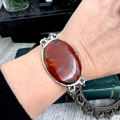 The Colossal Collection - Red Jasper Crystal Bracelet Fine Silver / One of a Kind