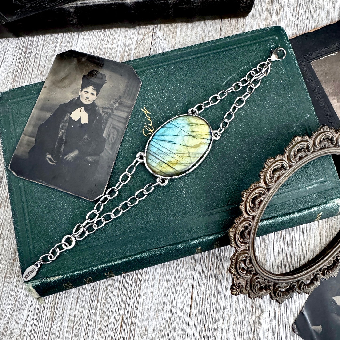 The Colossal Collection - Labradorite Crystal Bracelet Fine Silver / One of a Kind
