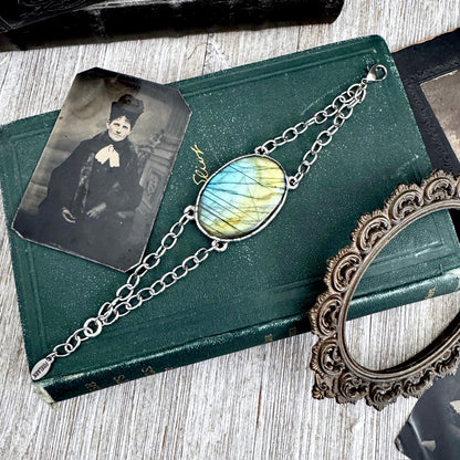The Colossal Collection - Labradorite Crystal Bracelet Fine Silver / One of a Kind