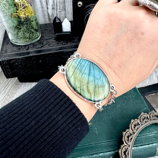 The Colossal Collection - Labradorite Crystal Bracelet Fine Silver / One of a Kind