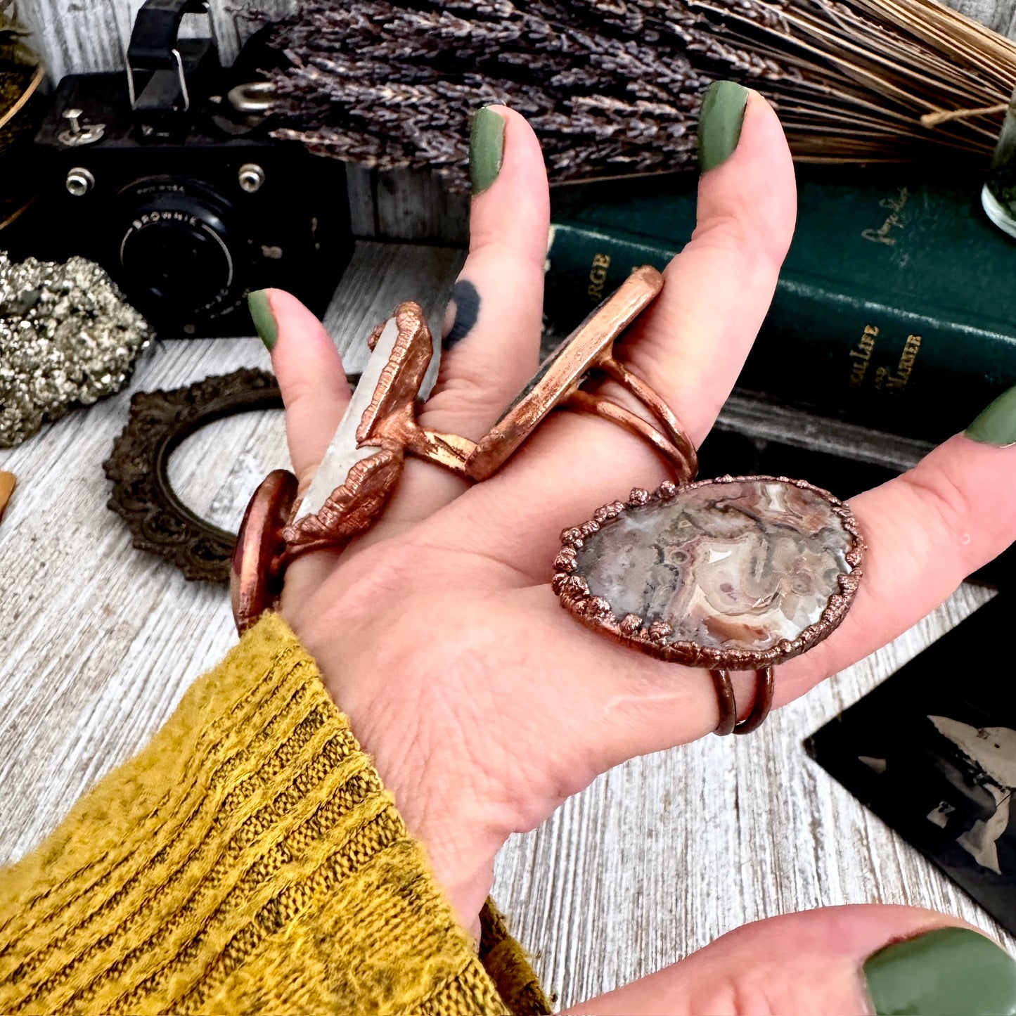 Size 9.5 Copper / Silver FLASH SALE - NEW or Discontinued or Imperfect Jewelry -  # 232 - 235