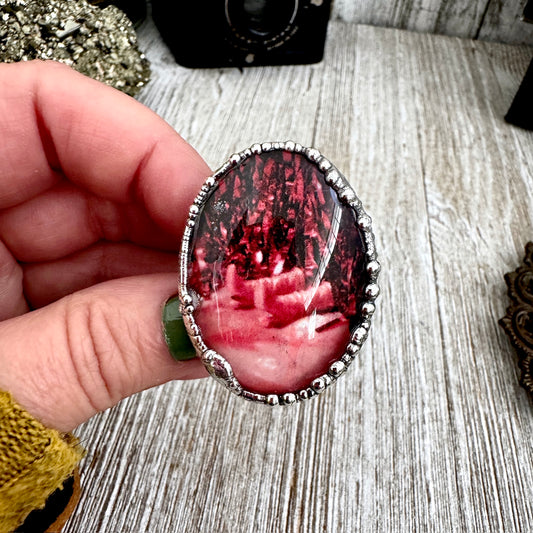 Road To Nowhere  - Vintage Barbie Boots Party Ring Fine Silver Size 10.5 / One of a Kind