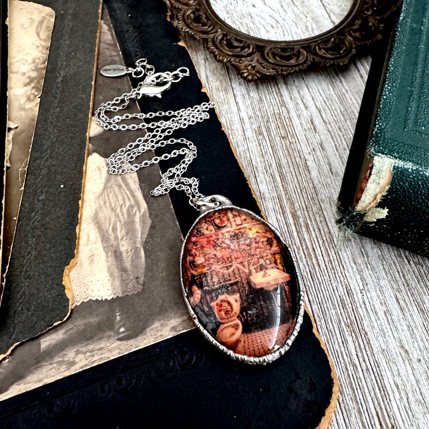 Road To Nowhere - Vintage Dive Bar Bathroom Graffiti Necklace Fine Silver - One of a Kind