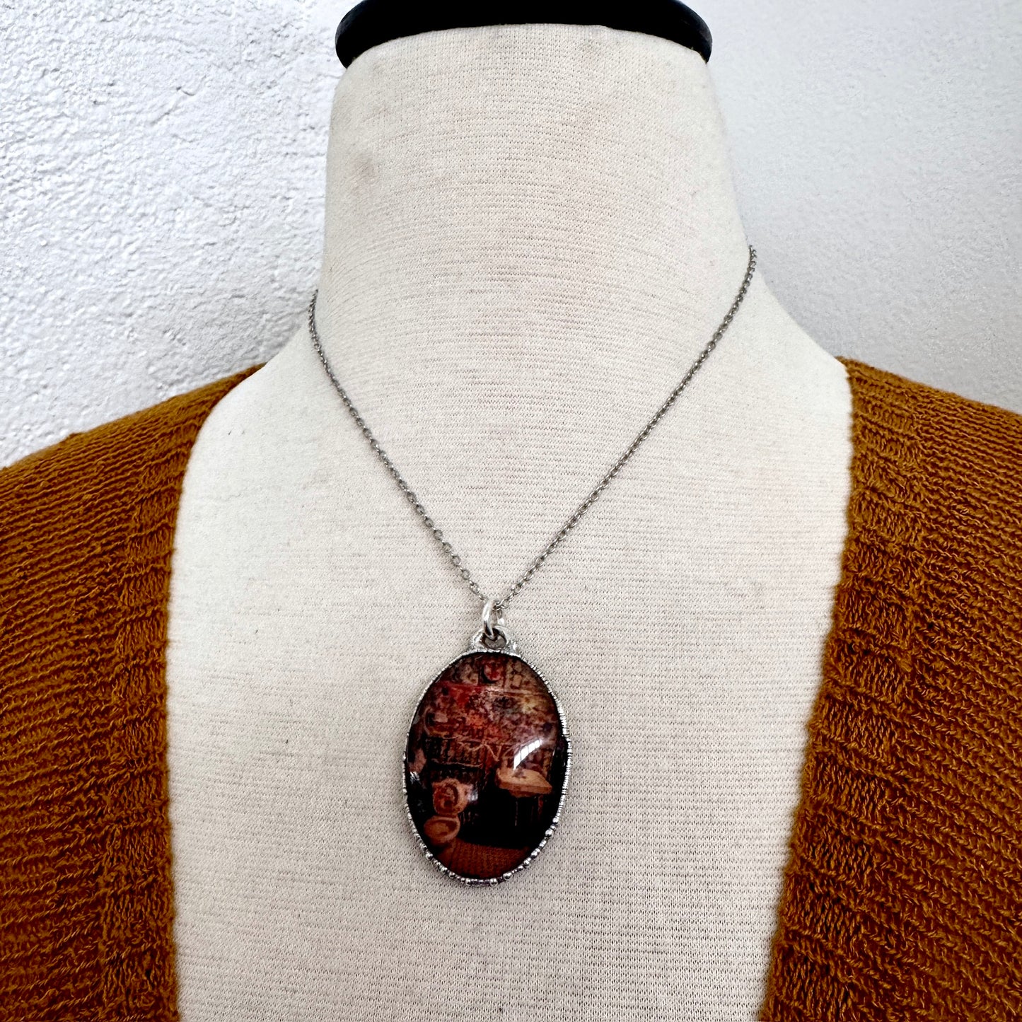 Road To Nowhere - Vintage Dive Bar Bathroom Graffiti Necklace Fine Silver - One of a Kind