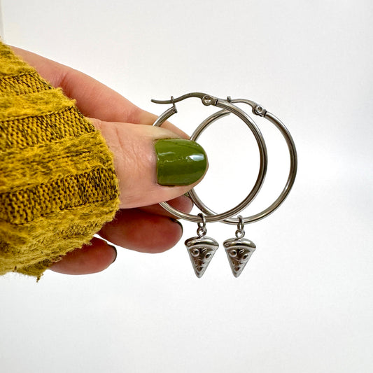 Tiny Trinkets Collection- Stainless Steel Round Tube Hoop Earrings / Curated Collection FOXLARK