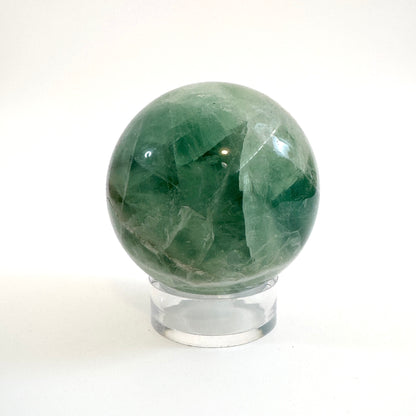 Large Green Fluorite Crystal Ball / FoxlarkCrystals