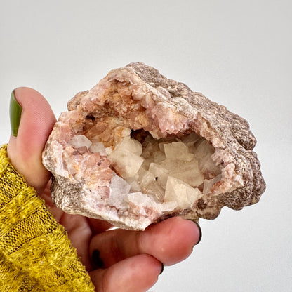Pink Geode With Calcite / FoxlarkCrystals