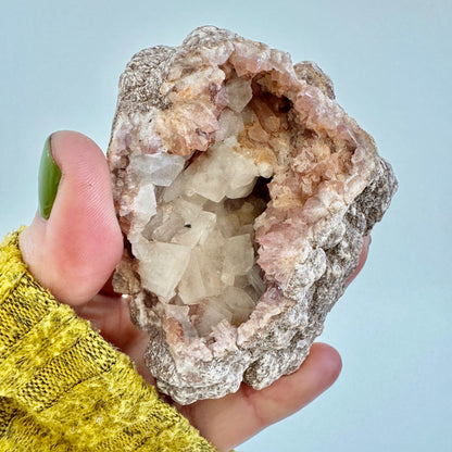 Pink Geode With Calcite / FoxlarkCrystals
