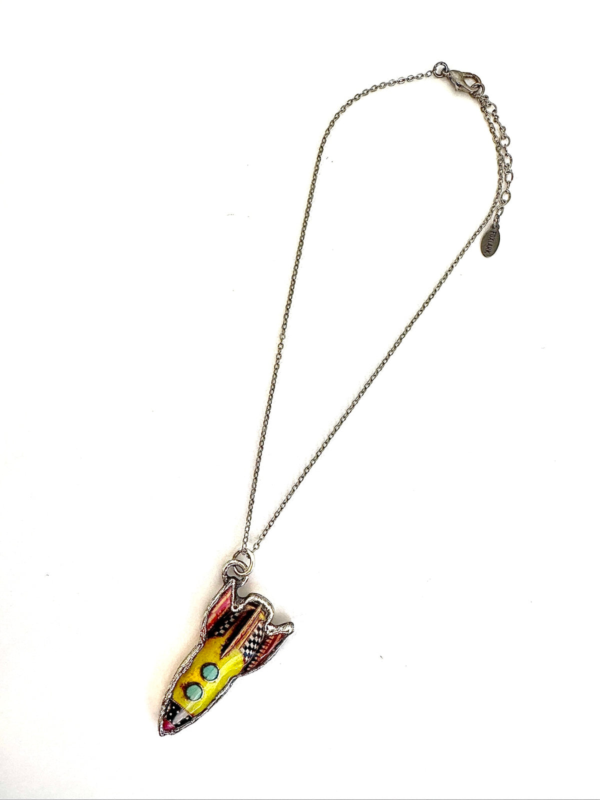 rocket statement necklace, fine silver