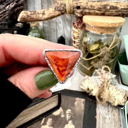 Spiny Oyster Ring Fine Silver Size 9 / Foxlark Collection - One of a Kind