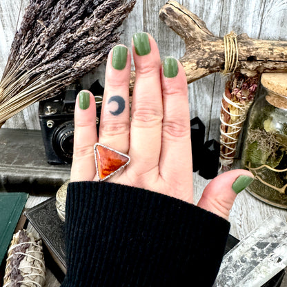 Spiny Oyster Ring Fine Silver Size 9 / Foxlark Collection - One of a Kind