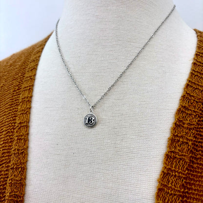 Tiny Talisman Collection - Sterling Silver Thirteen Necklace Pendant  0.5in  /