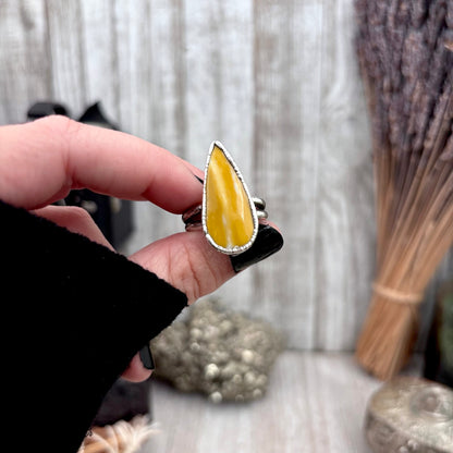 Mookaite Crystal Ring Fine Silver Size 8.5 / Foxlark Collection - One of a Kind