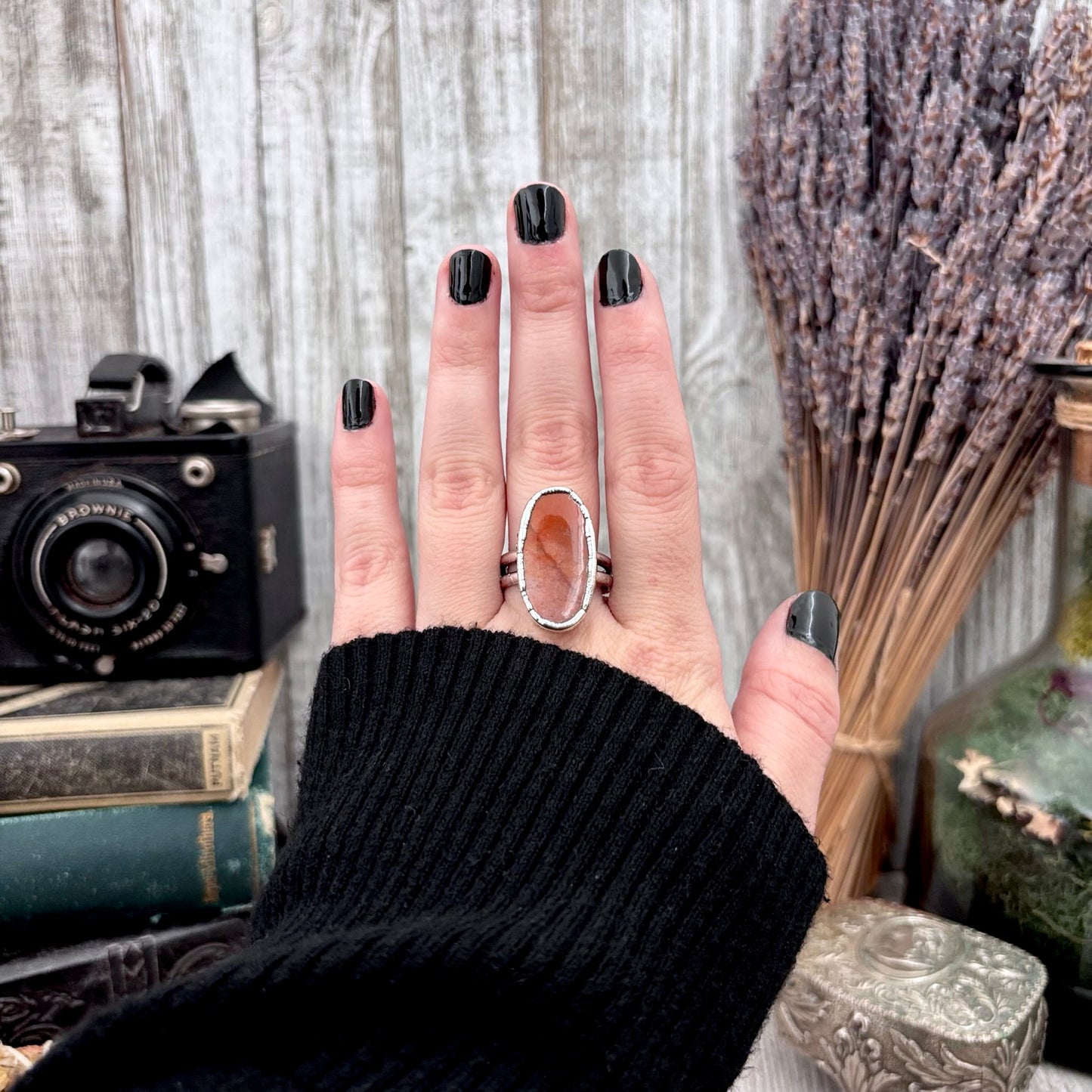 Mookaite Crystal Ring Fine Silver Size 10 / Foxlark Collection - One of a Kind