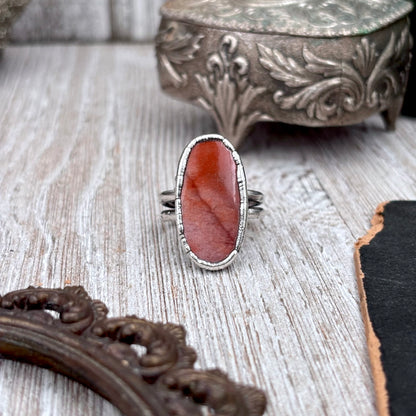 Mookaite Crystal Ring Fine Silver Size 10 / Foxlark Collection - One of a Kind