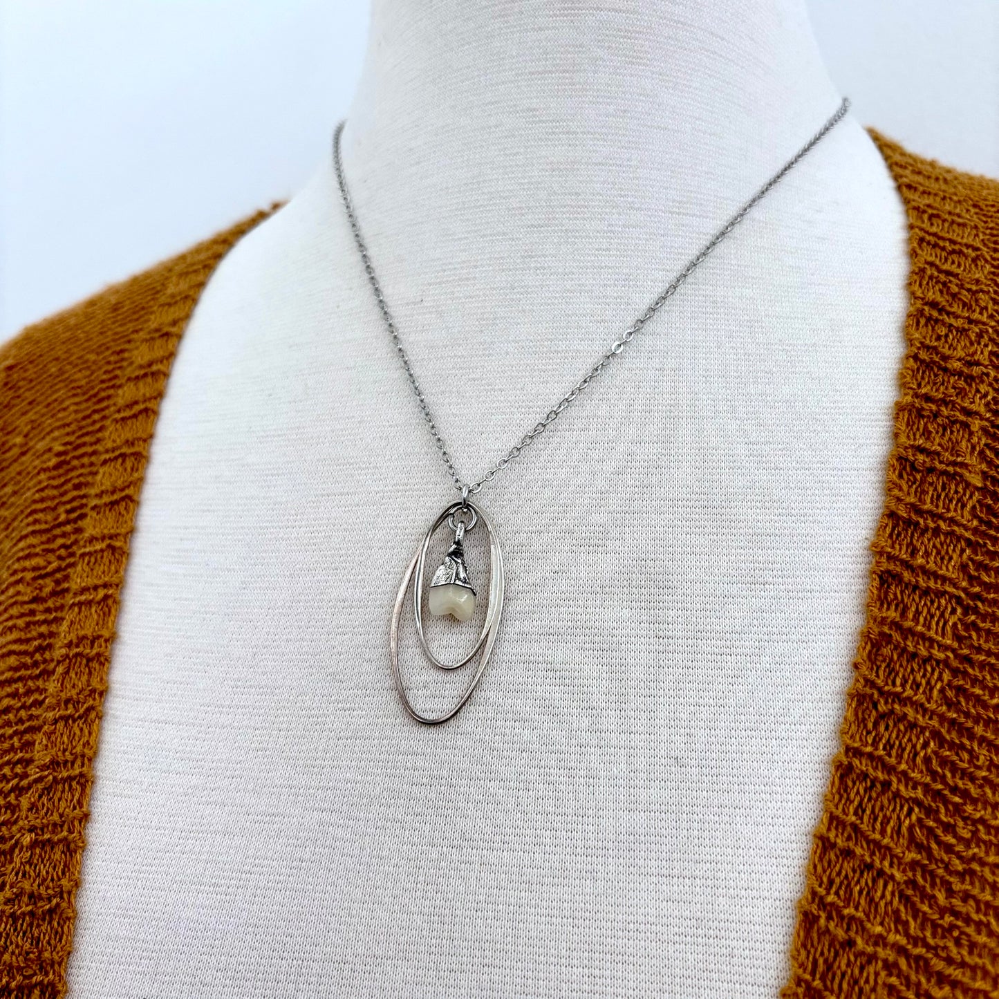 Faux Tooth Talisman Necklace / Talisman Collection-Sterling Silver