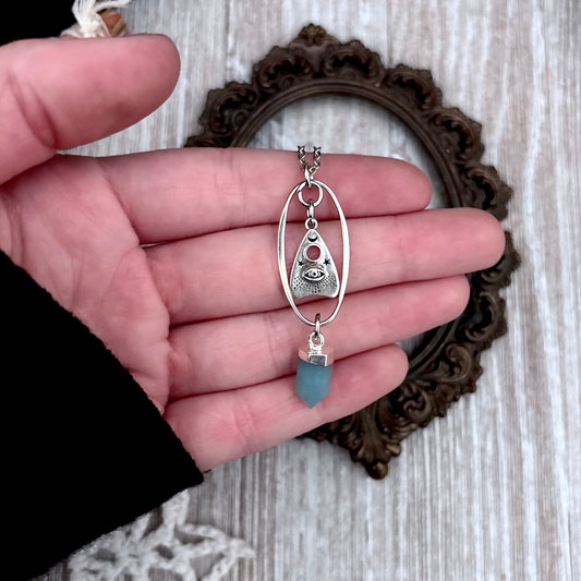 Aventurine Planchet Talisman Necklace / Talisman Collection-Sterling Silver