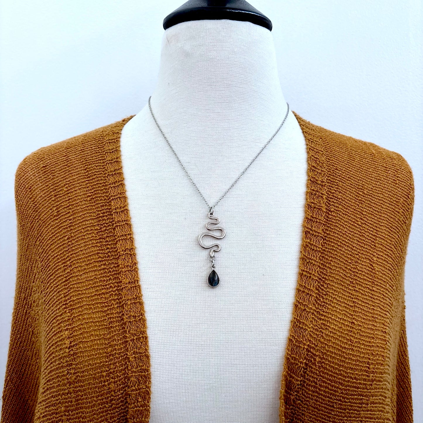 Snake Labradorite Talisman Necklace / Talisman Collection-Sterling Silver